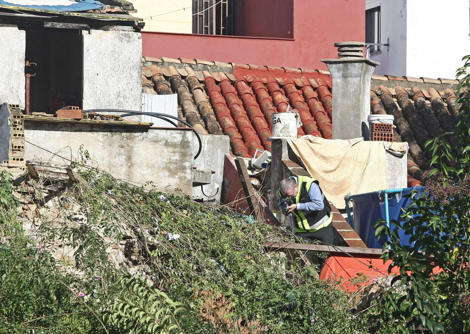 La zona donde se produjo el derrumbe.