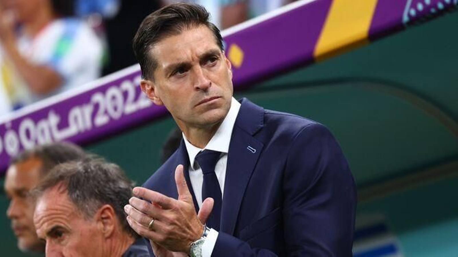 Diego Alonso, en un partido del Mundial con Uruguay.