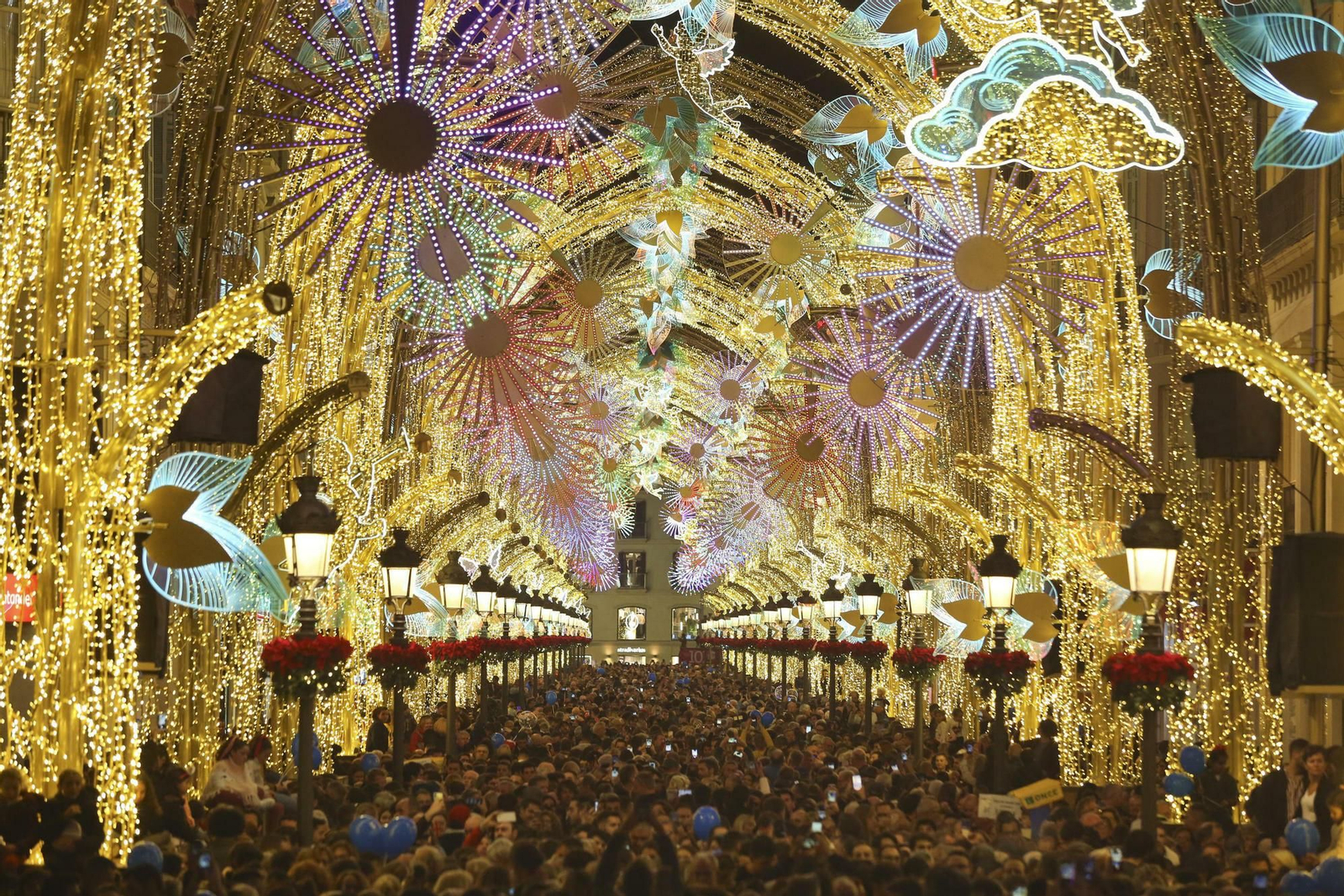 Las fotos de las luces de Navidad en Málaga Las fotos de las luces de Navidad en Málaga