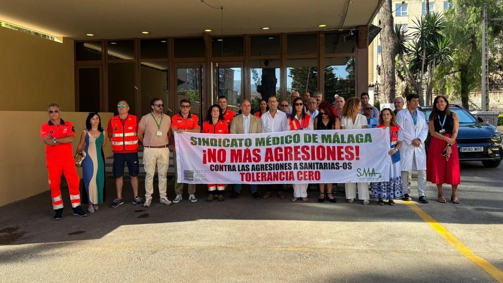 Concentración del sindicato médico de Málaga