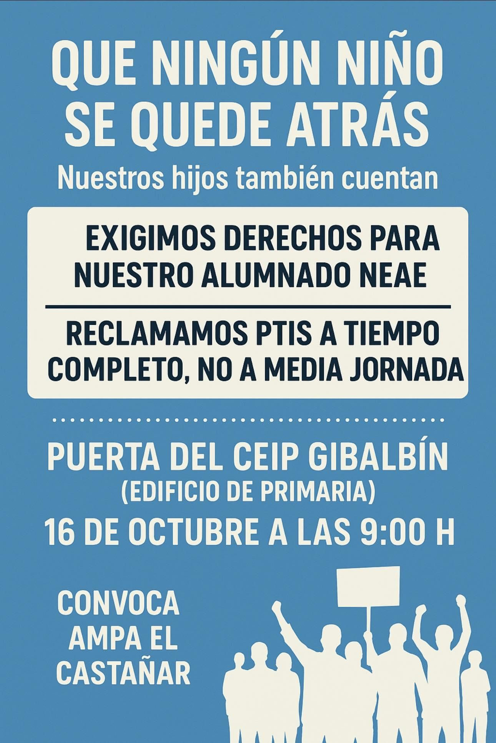 Cartel anunciador de la concentración.