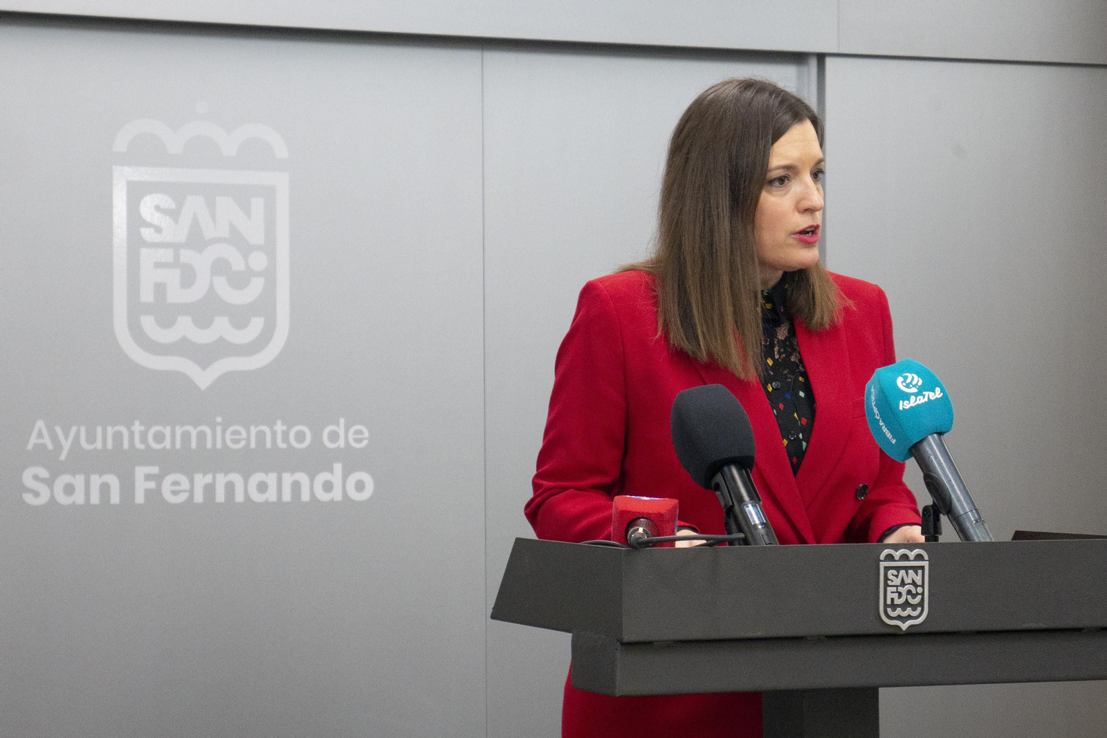 Patricia Cavada, en una rueda de prensa en el Ayuntamiento.
