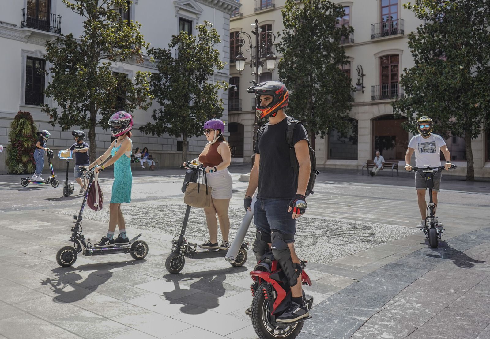 Concentración de patinetas