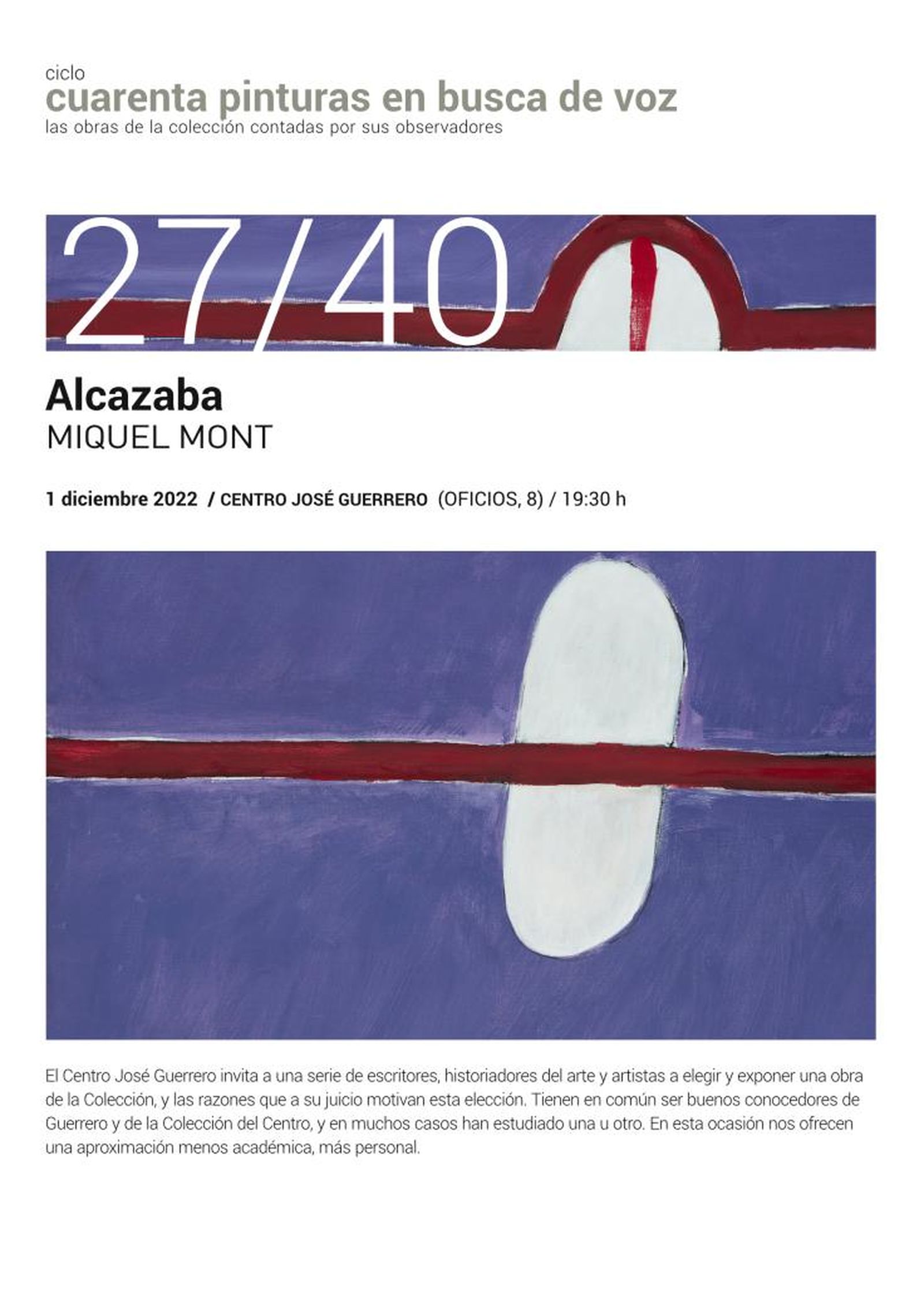 Visita la exposición de obras en Granada elegidas por expertos observadores