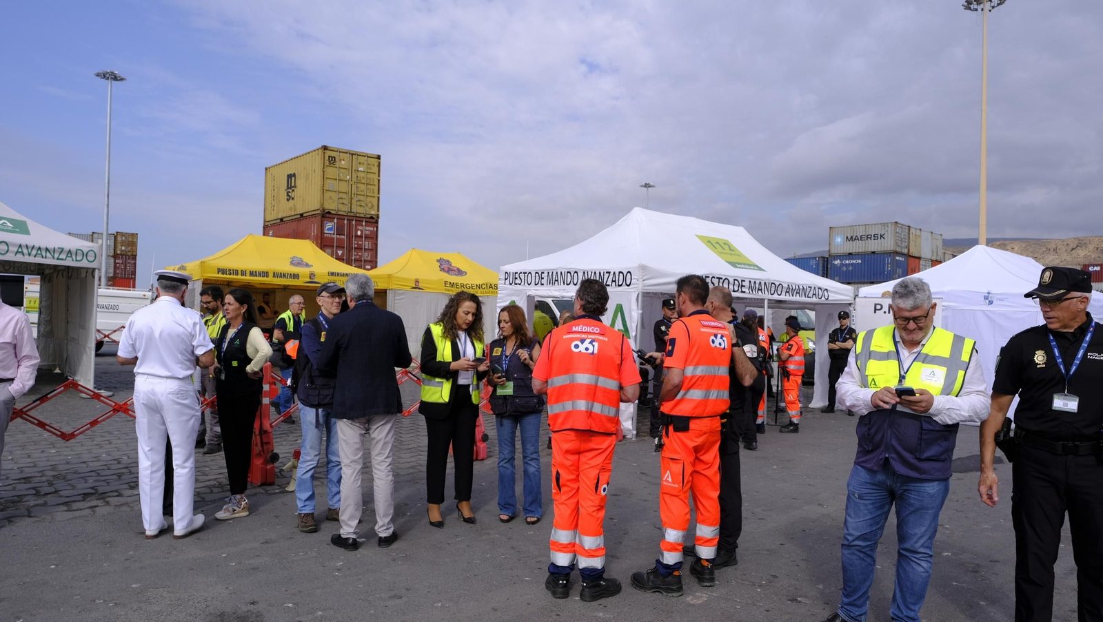 Ejercicio Marsec25 simulacro, en el Puerto de Almería, en imágenes