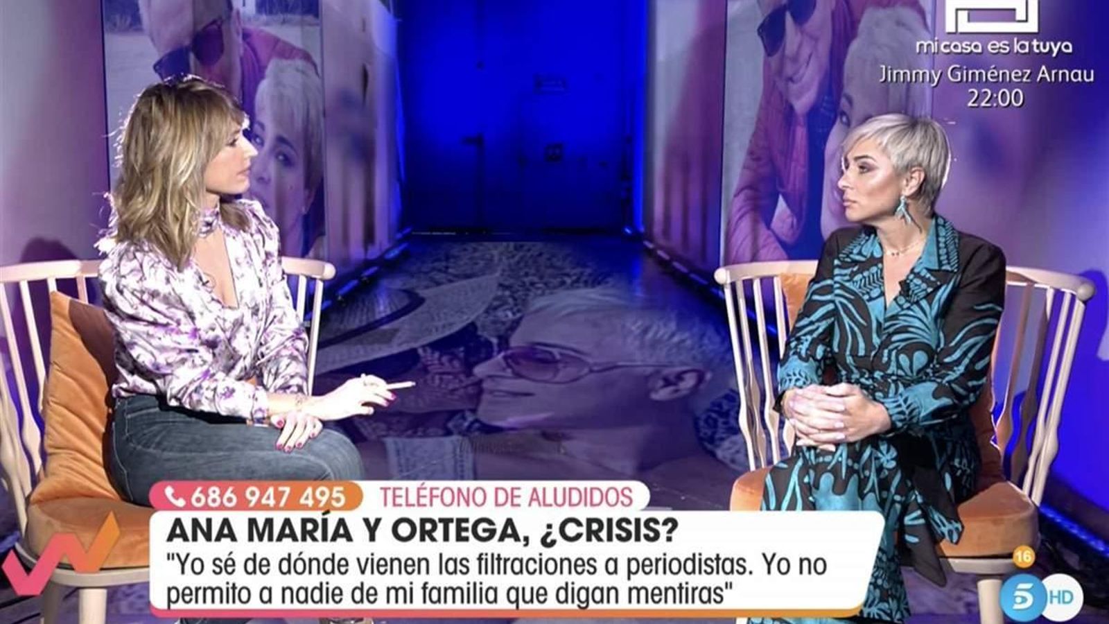 Ana María Aldón, en 'Viva la vida', durante una entrevista con Emma García.