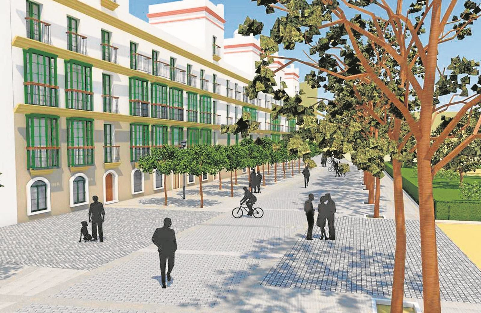 Aspecto del diseño previsto para la renovada plaza de España.