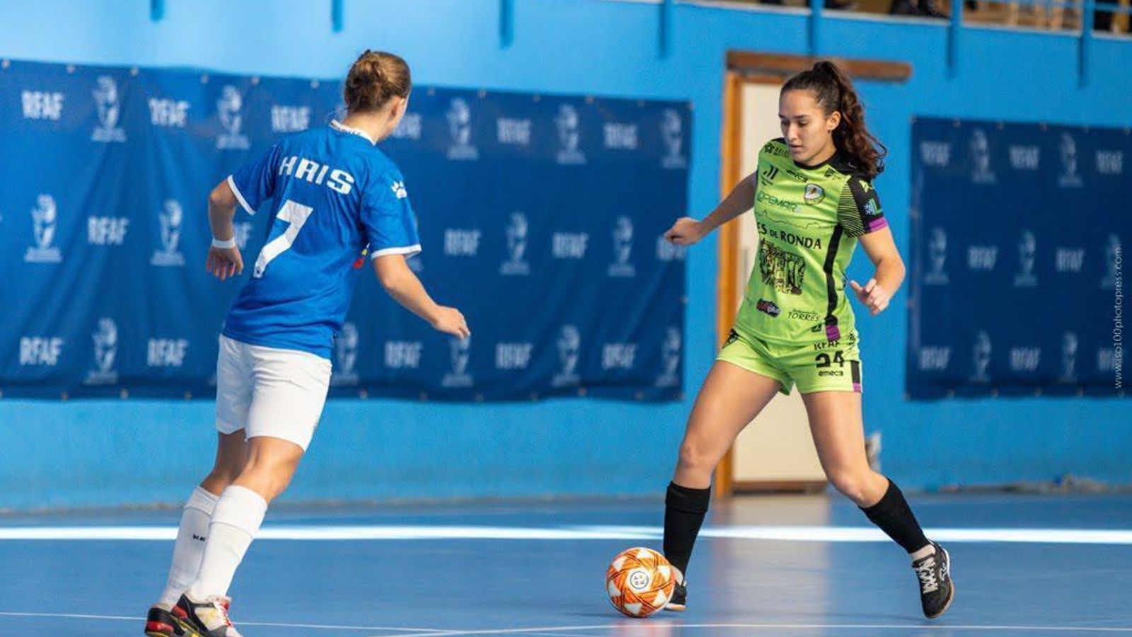 Cecilia Zarzuela en una jugada