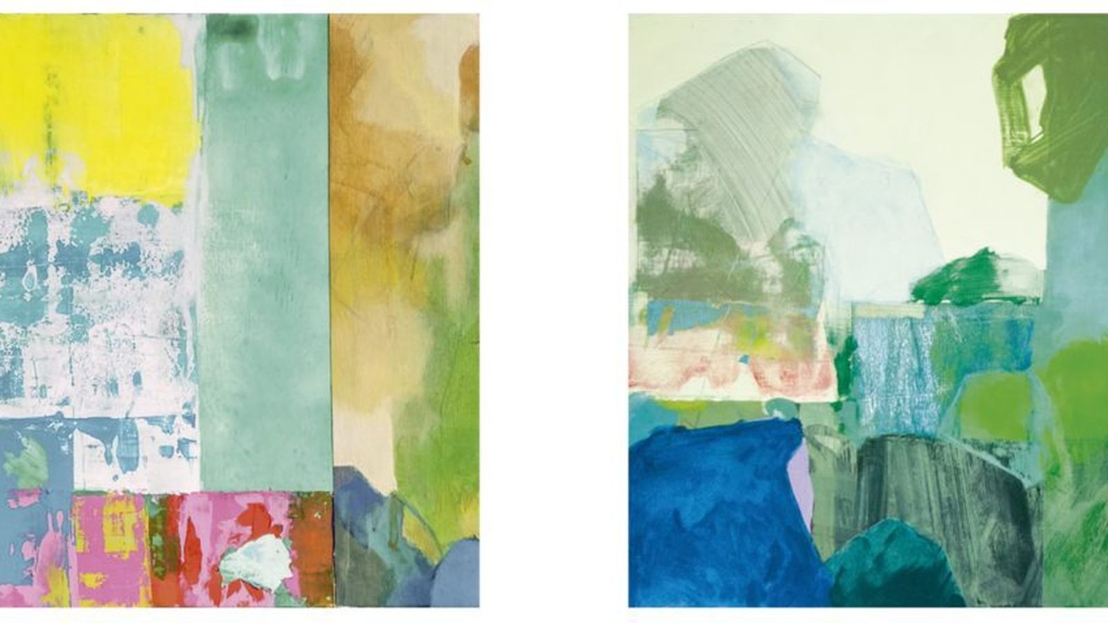 Dos de las obras de la exposición de Alfonso Barrera.