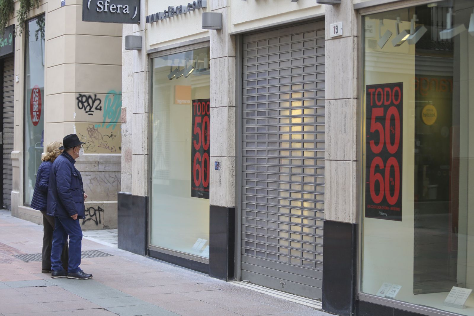 Málaga capital vive el primer día de su nuevo cierre