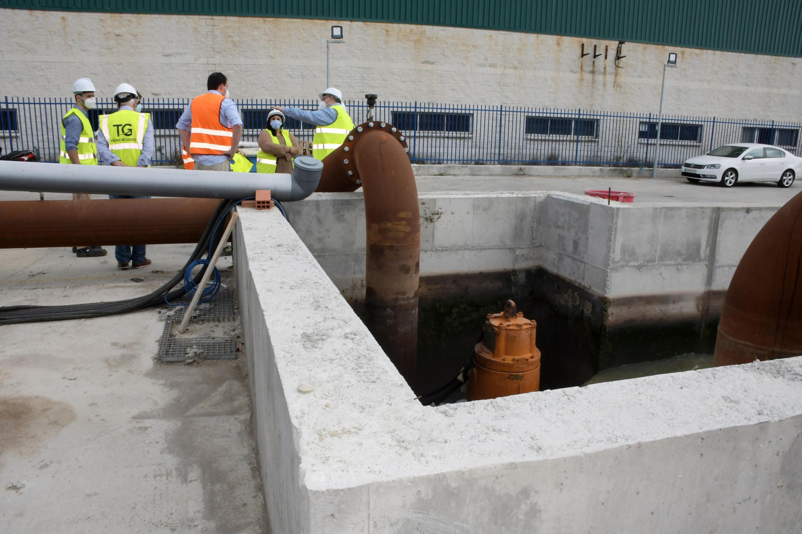 Una de las zonas de la EBAR Cortadura en la que se han realizado obras.