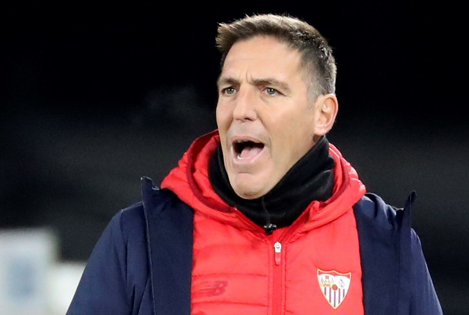 Berizzo da instrucciones en Anoeta el choque tras el que fue destituido en el Sevilla.