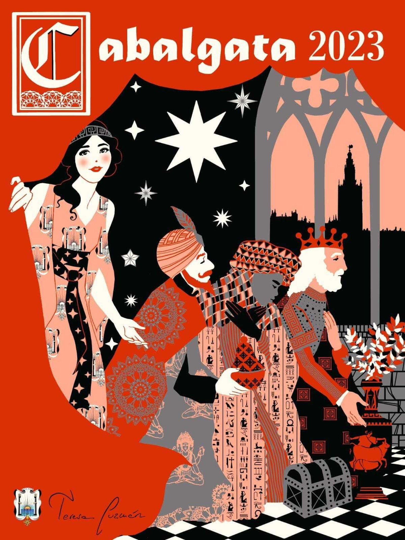 El cartel de la Cabalgata de Reyes Magos de Sevilla 2023.