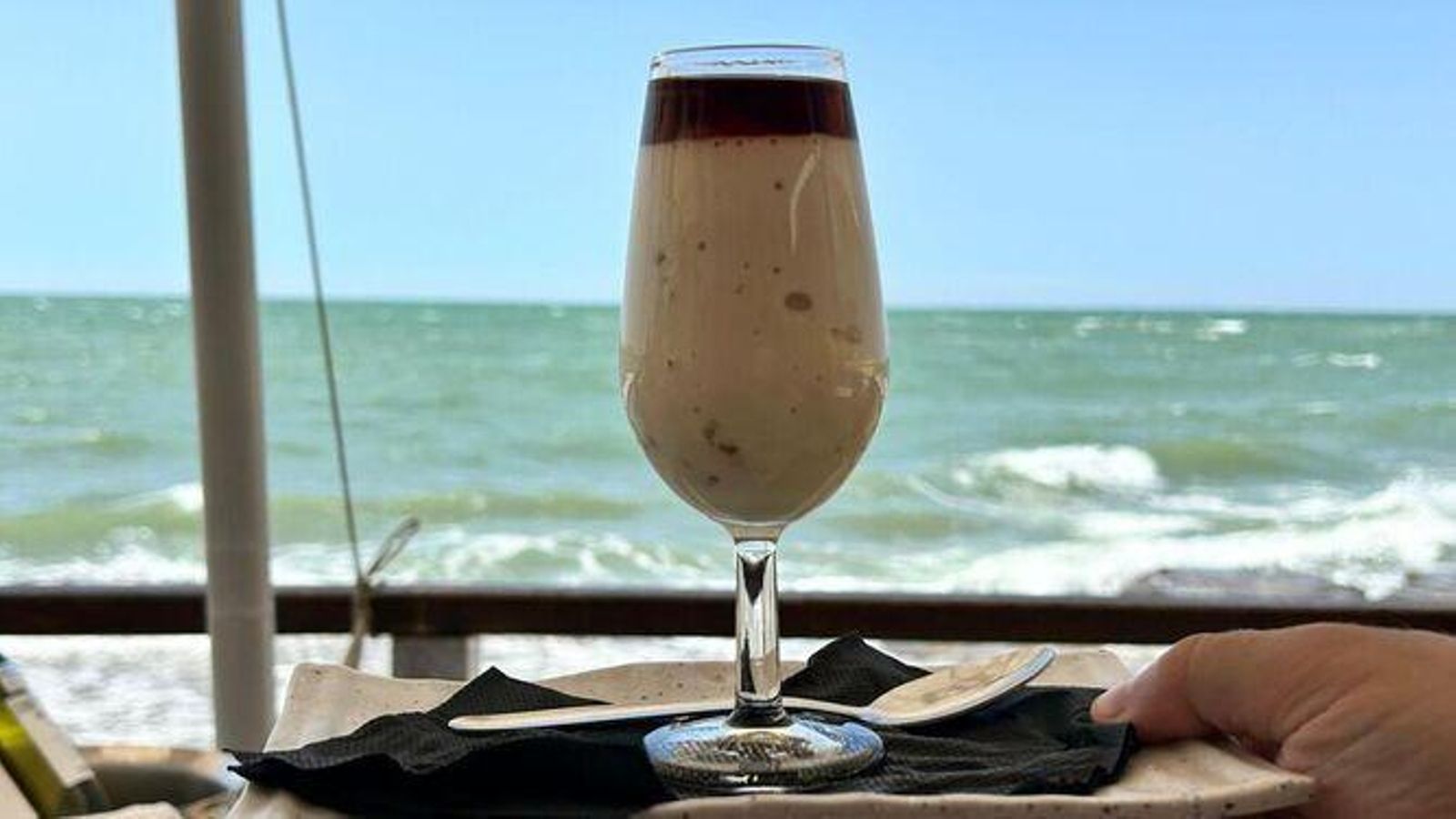 Helado de moscatel del restaurante Los Corrales, en Chipiona.