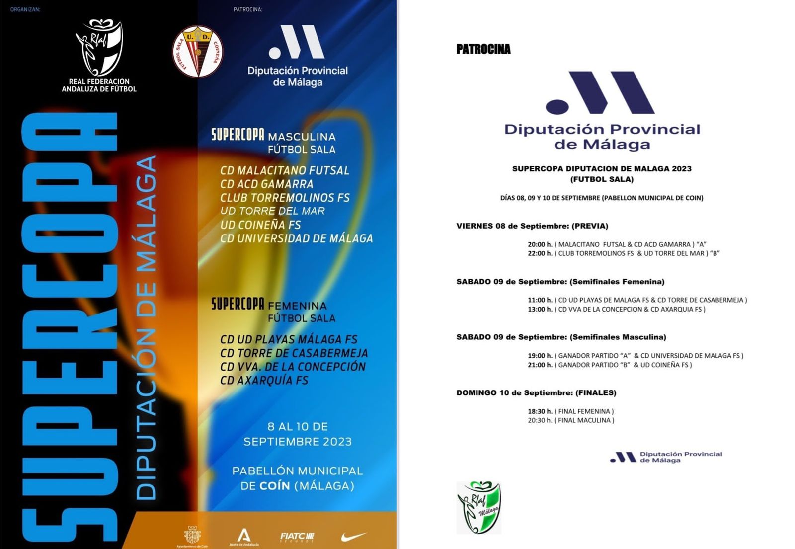 Coín se prepara para Supercopa Diputación de Málaga de Fútbol Sala