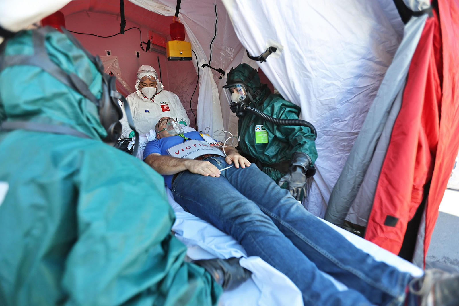 Imágenes del Simulacro de atención a víctimas de una potencial catástrofe tecnológica