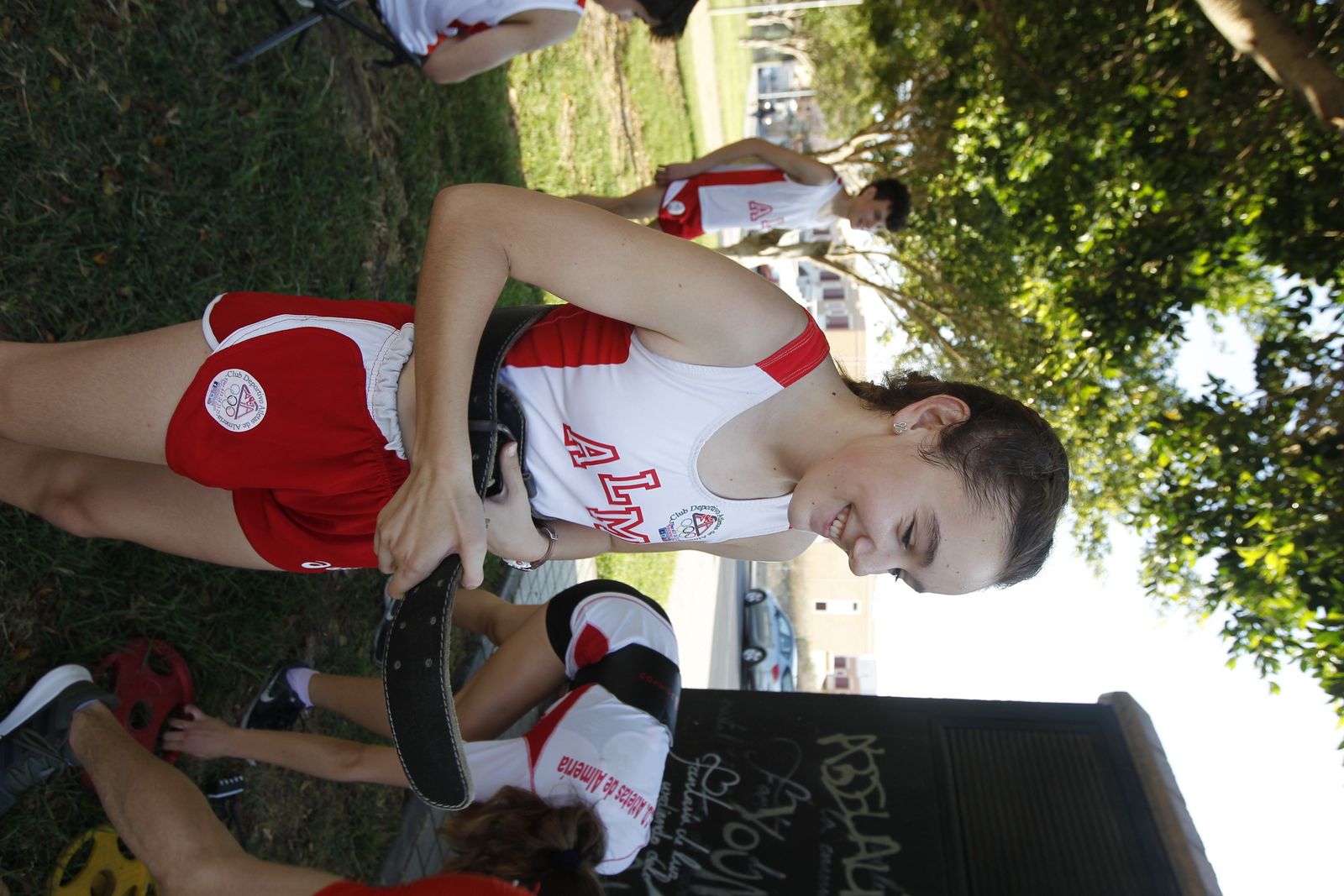 Entrenamiento del CD Atletas de Almería en el parque de Los Molinos