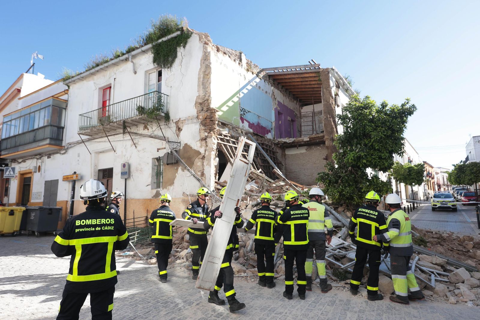 Derrumbe en Jerez de una casa en el barrio de San Miguel