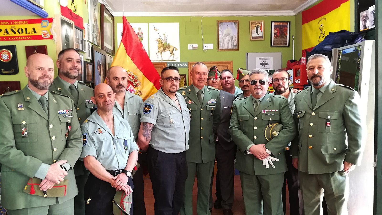 Miembros de la Hermandad de Antiguos Legionarios de Algeciras, en una foto de archivo.