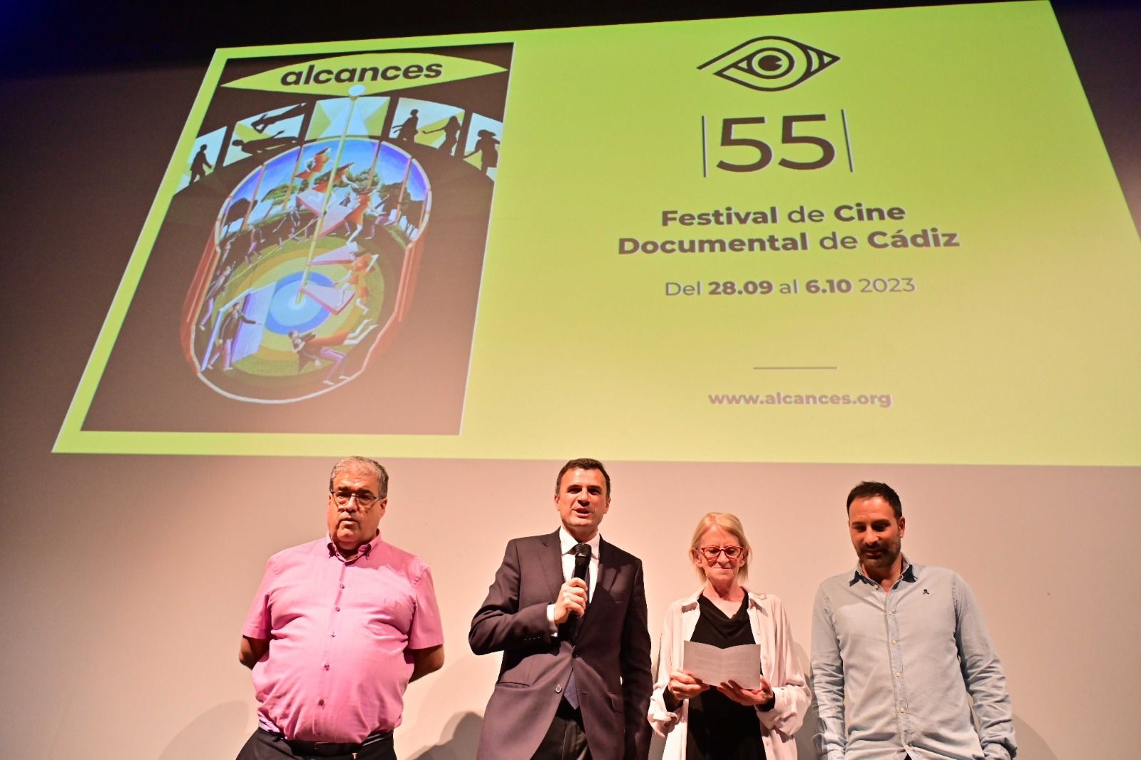 Una imagen de la inauguración del 55 Festival de Cine Documental de Cádiz Alcances.