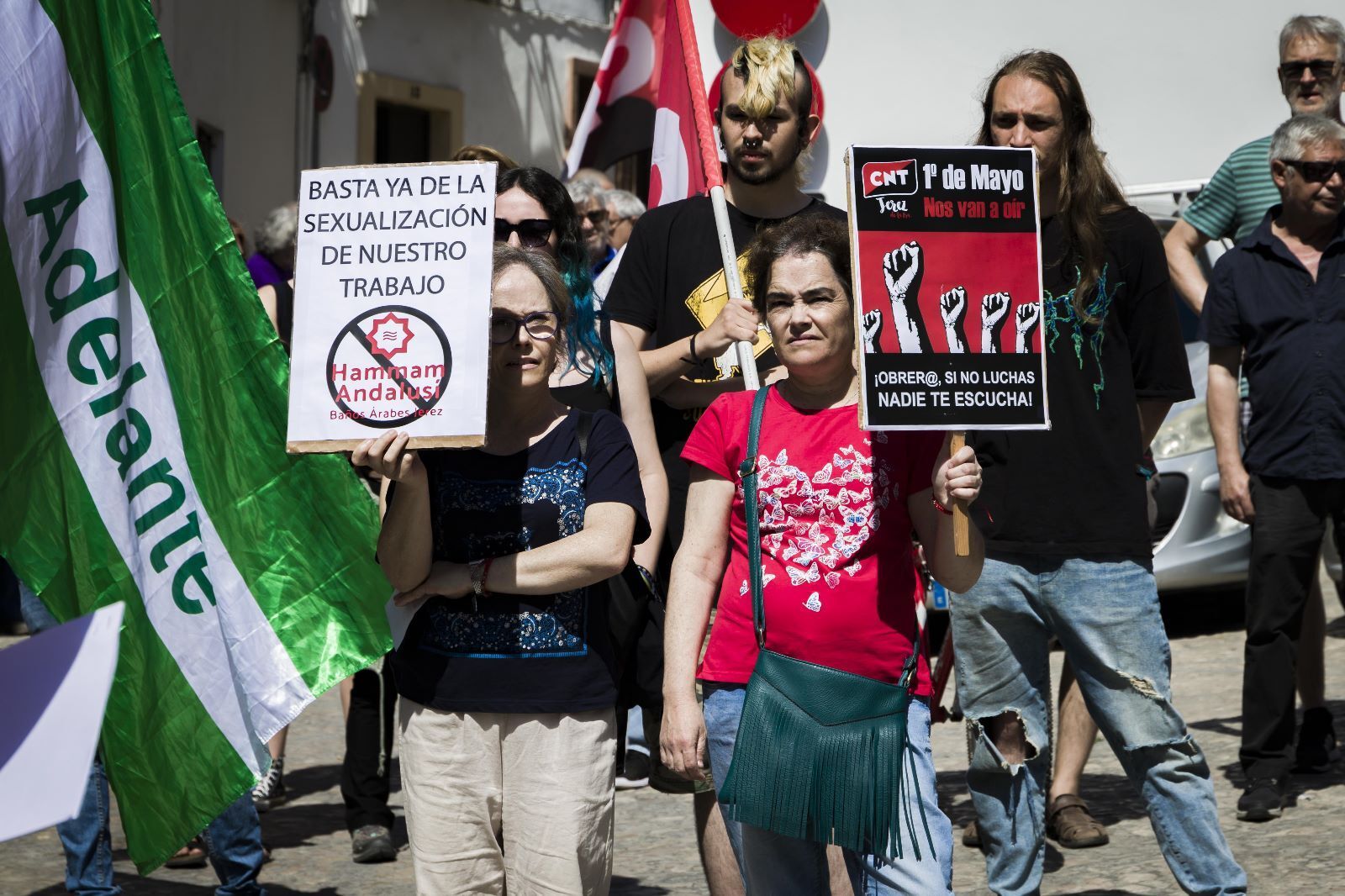 Manifestación del Primero de Mayo en Jerez bajo el lema 'Sobran los motivos'