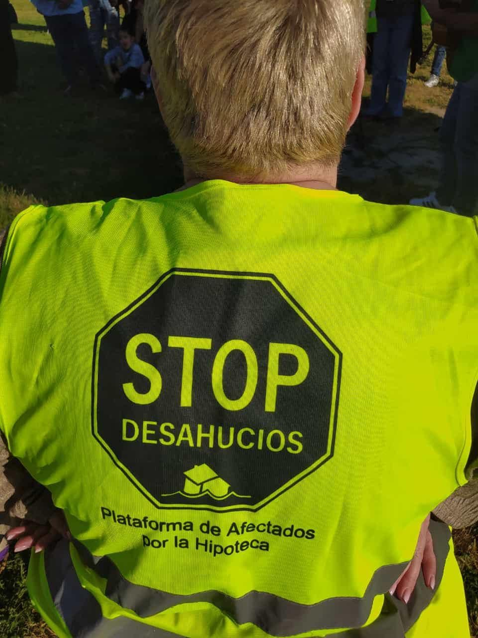 Chaleco de la Plataforma de Afectados por la Hipoteca.