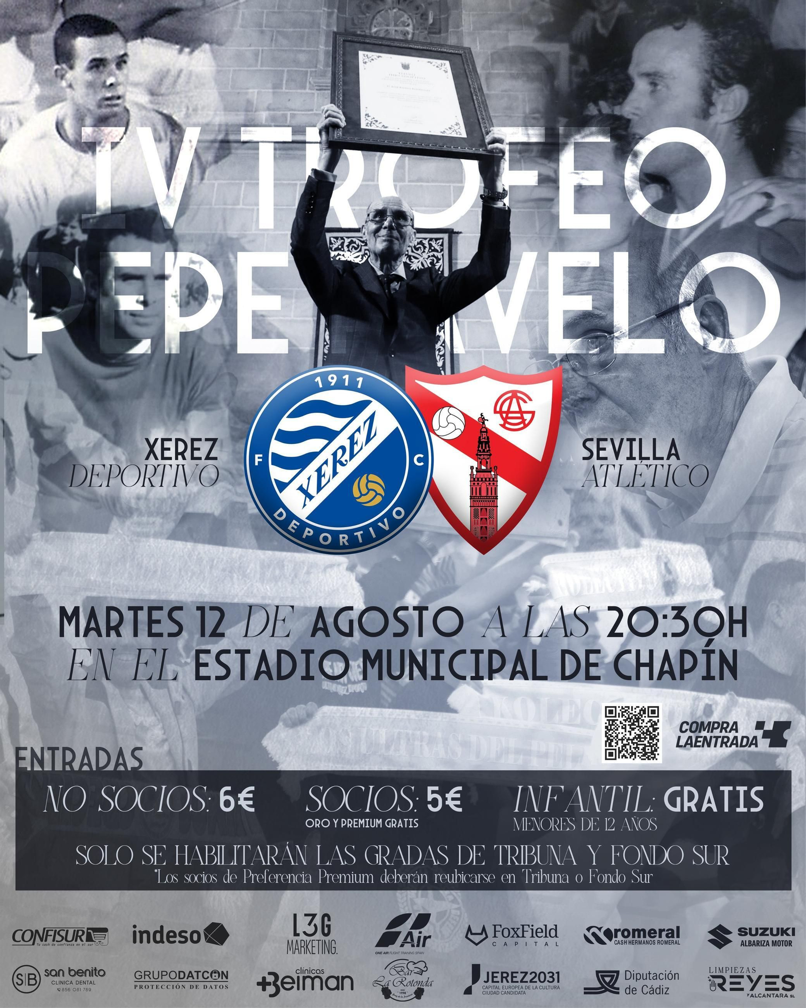 El cartel del IV Trofeo Pepe Ravelo es un bonito homenaje al expresidente azulino fallecido en 2022.