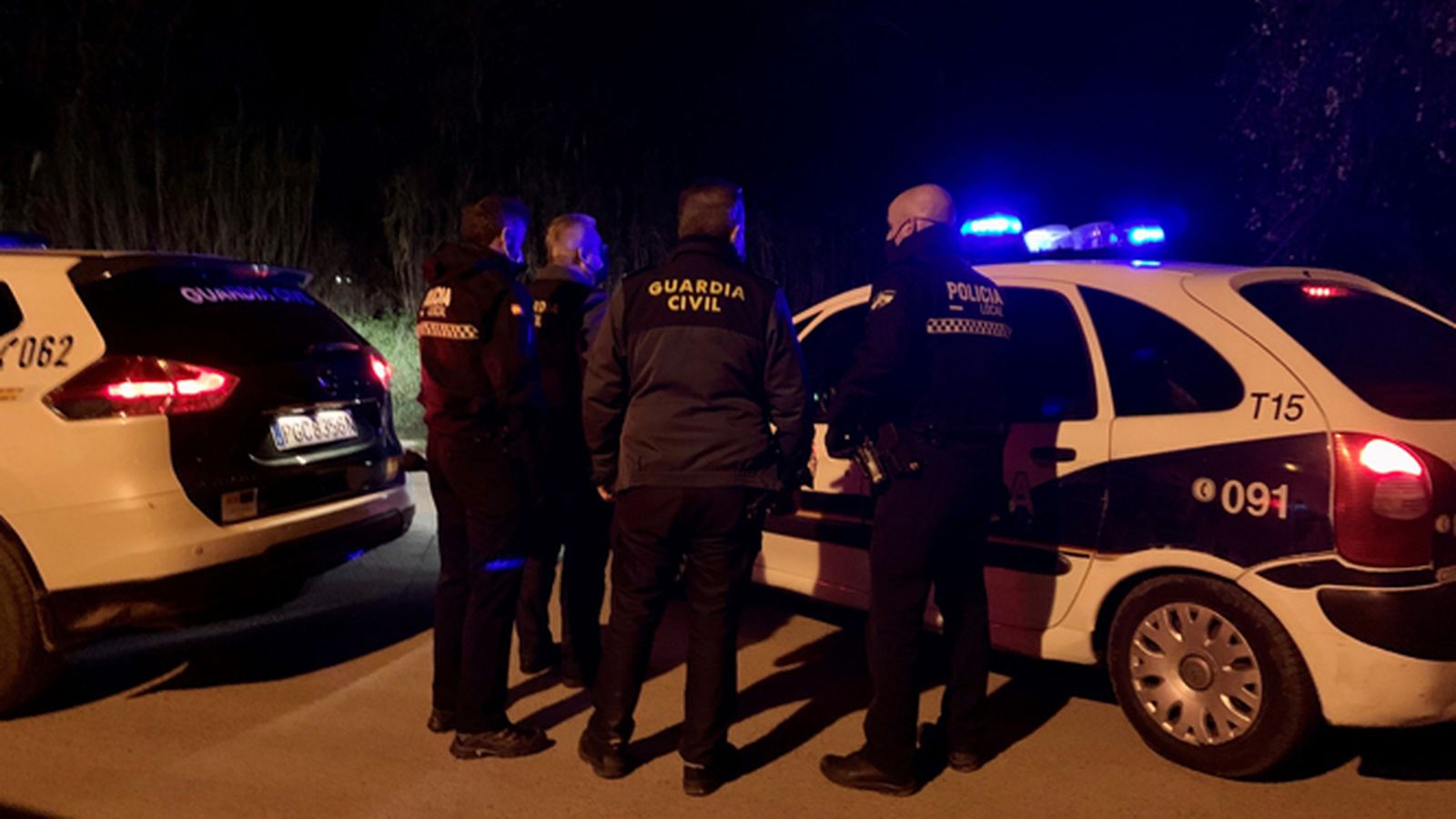 Fuerzas participantes en la persecución.