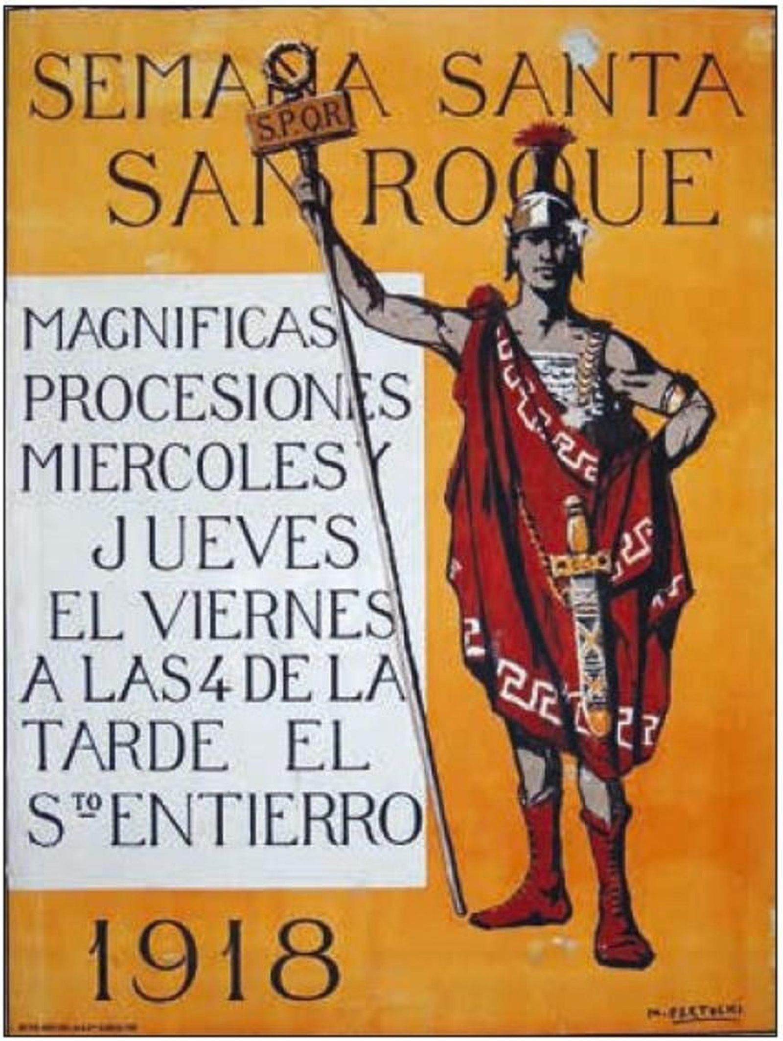 Cartel de Semana Santa de San Roque (1918)