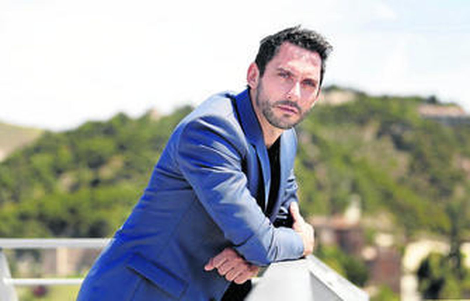 Paco León, ayer, en la terraza del Hotel Málaga Palacio.