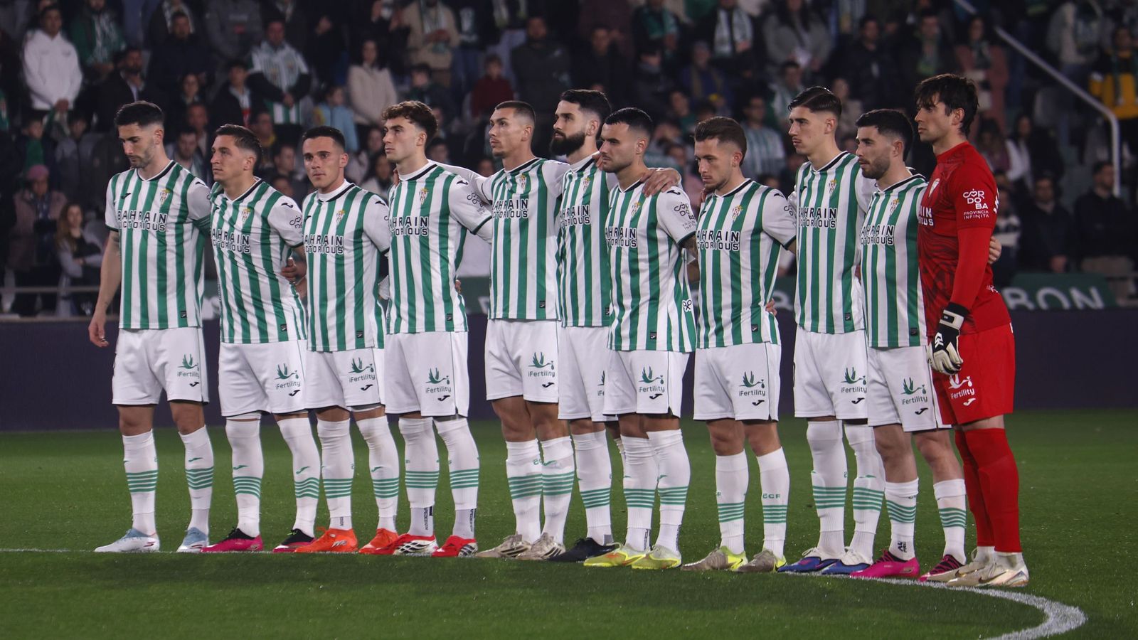 El once inicial del Córdoba CF ante el Real Valladolid en El Arcángel.