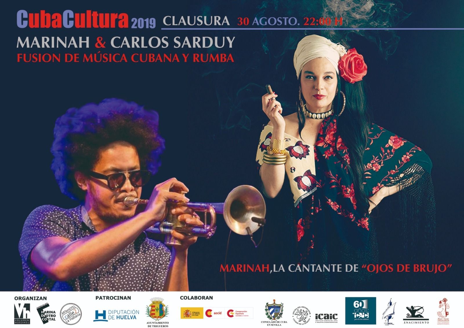 Marinah y Carlos Sarduby actúan el viernes.