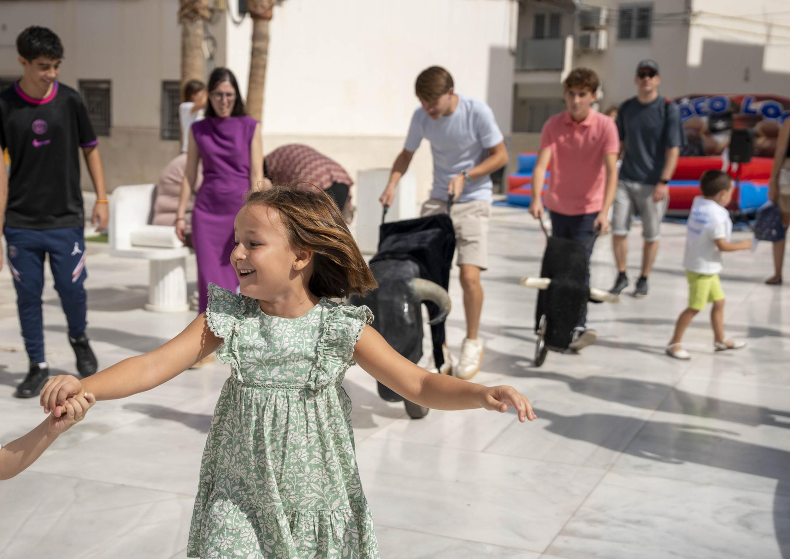 Las imágenes del taller de toros para niños y toro mecánico en Macael