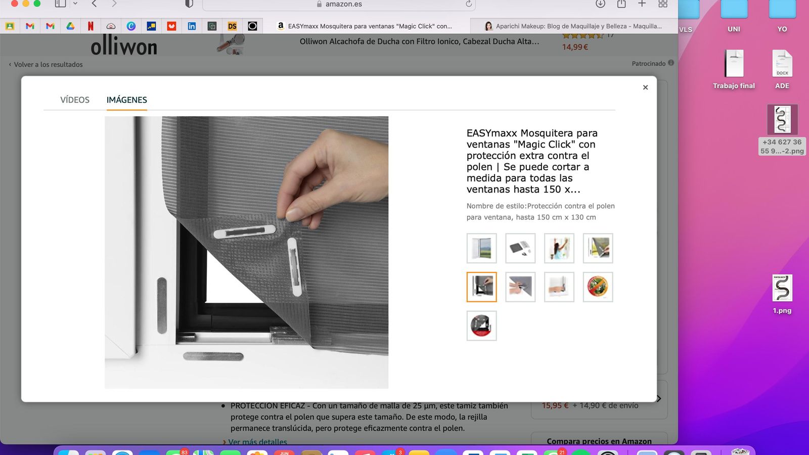 Mosquetera para ventana