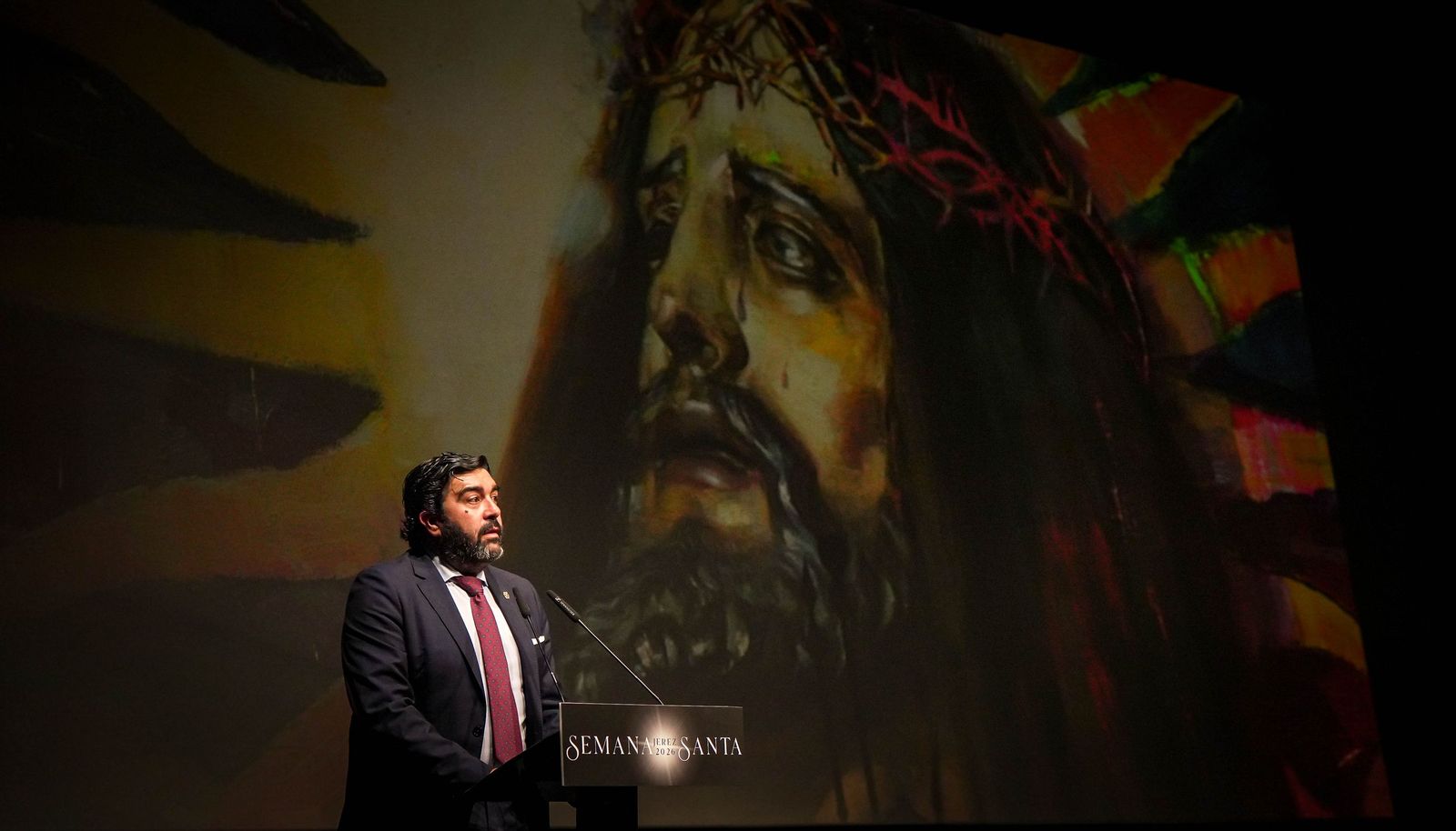 Imágenes de la presentación del cartel de la Semana Santa de Jerez 2026
