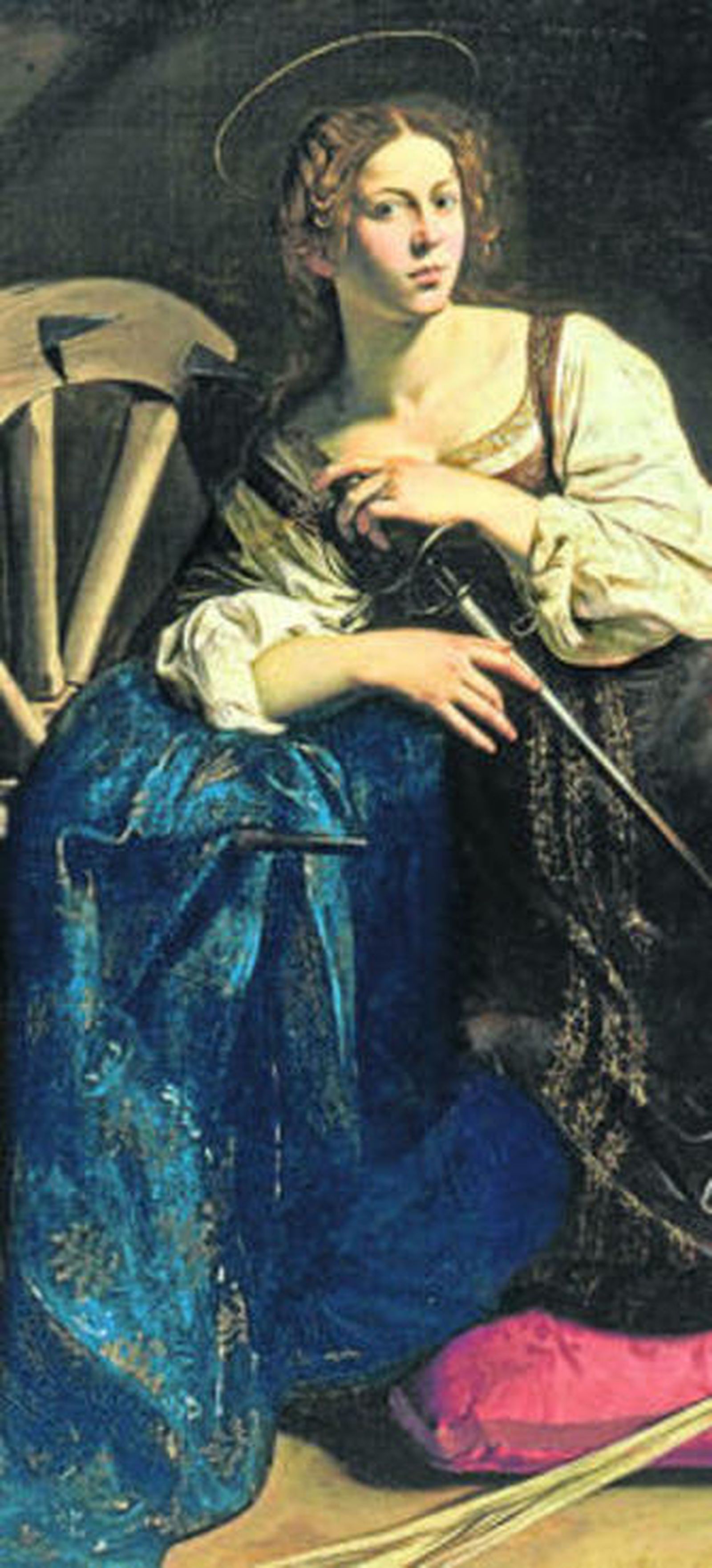 Santa Catalina de Alejandría, pintada por Caravaggio.
