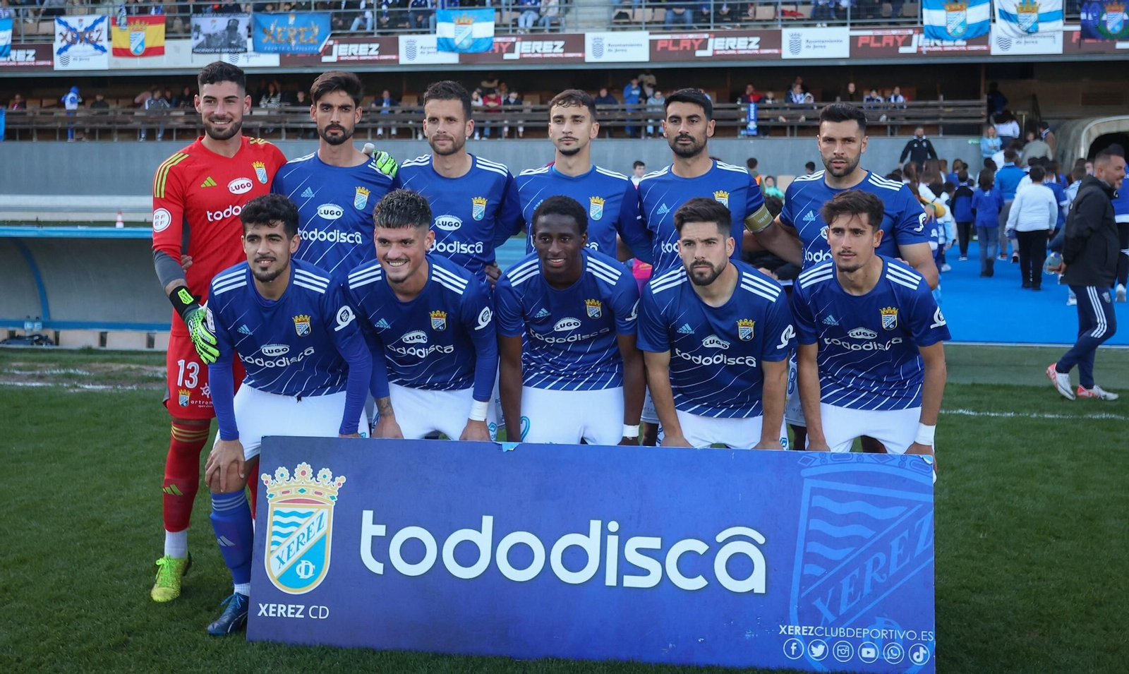 Formación del Xerez CD ante el Pozoblanco.