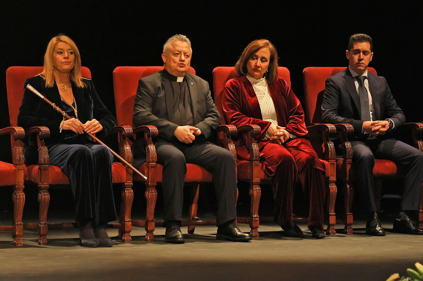 Pepelu Bonaño pregona a San Sebastián en el Gran Teatro de Huelva, en imágenes