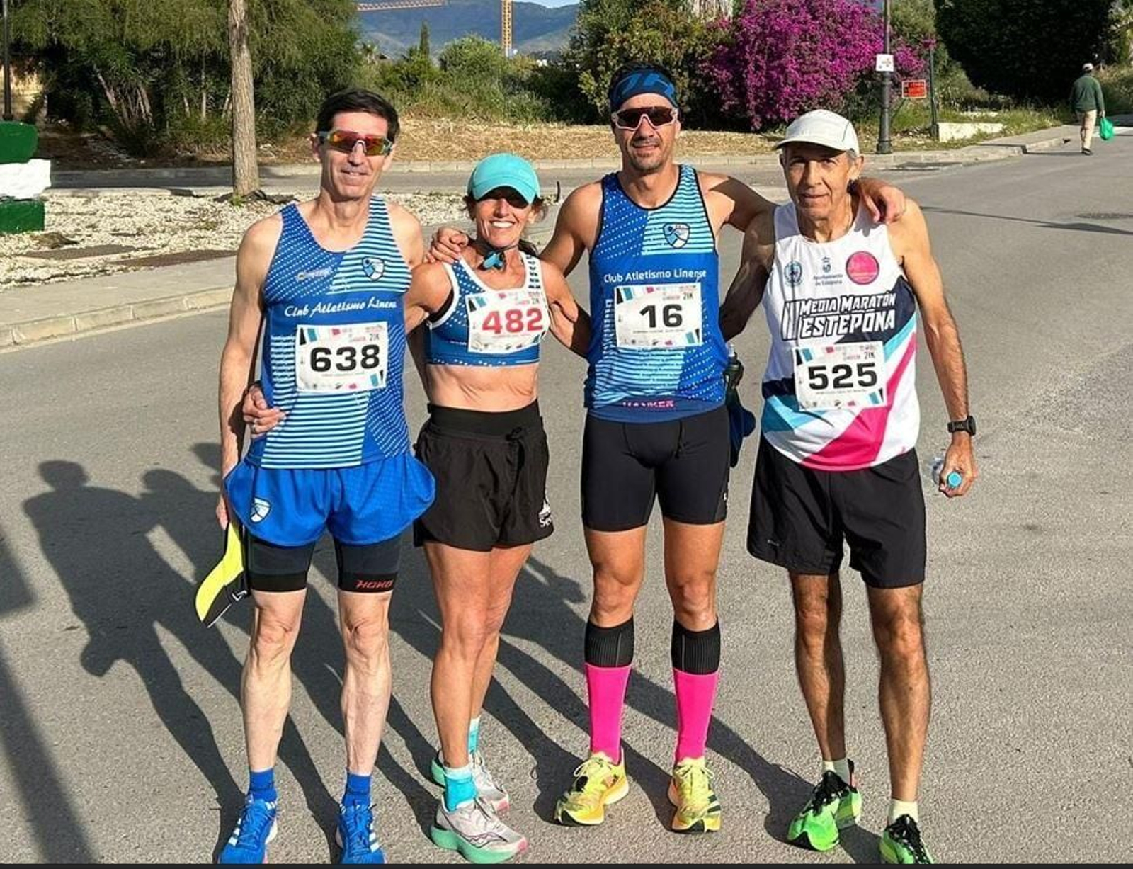 Algunos de los representantes del CAL, en Estepona