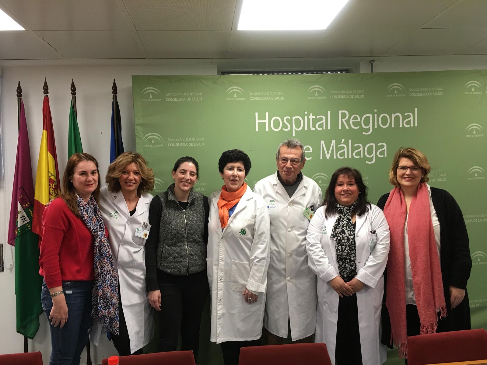 Investigadores del Hospital Regional que han participado en el avance.