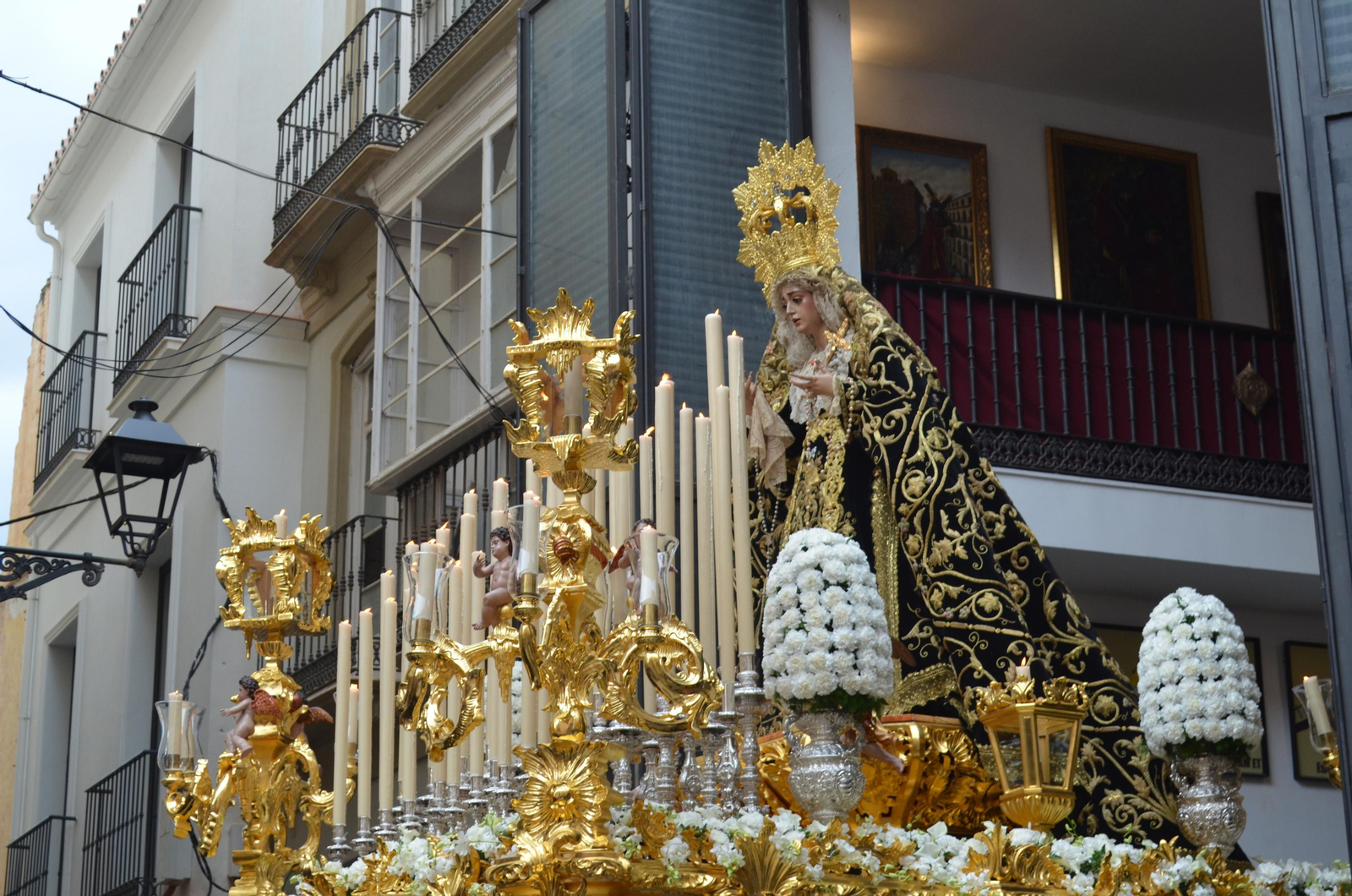 Viñeros en su procesión del Jueves Santo de Málaga, en fotos