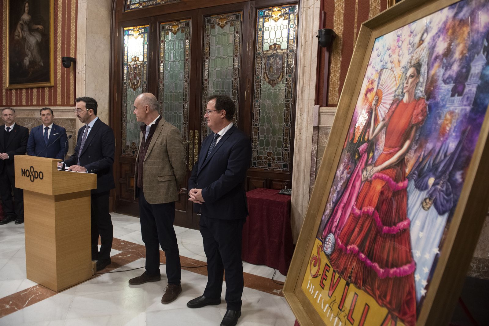 Las imágenes de la presentación del cartel de Fiestas de Primavera 2023, pintado por José Tomás Pérez Indiano