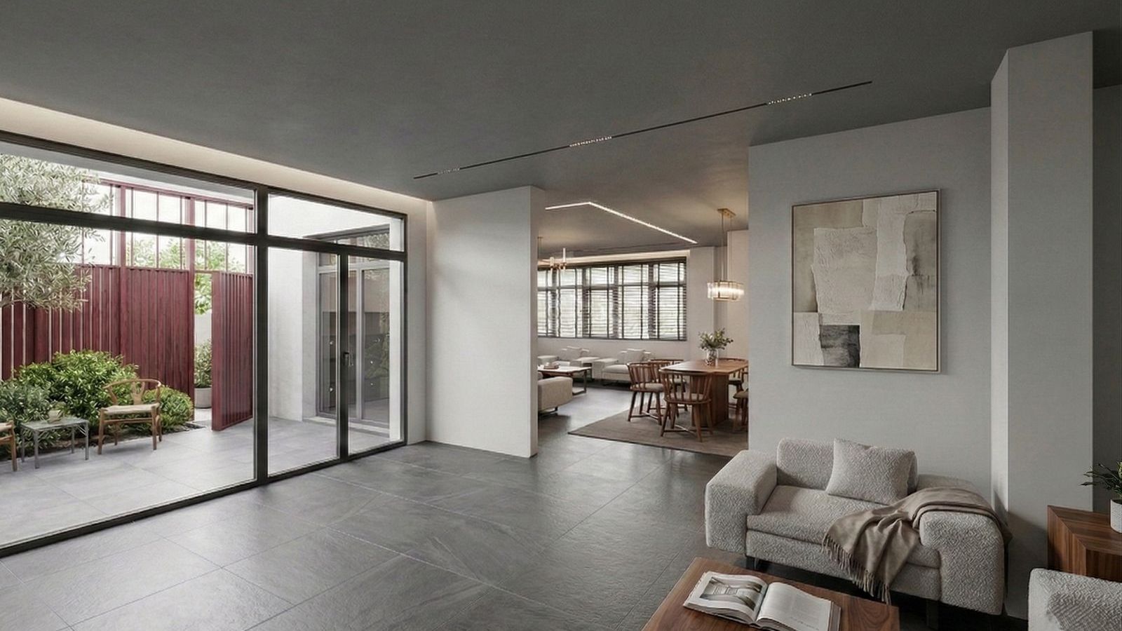 Interior de una de las futuras viviendas en Soliva.