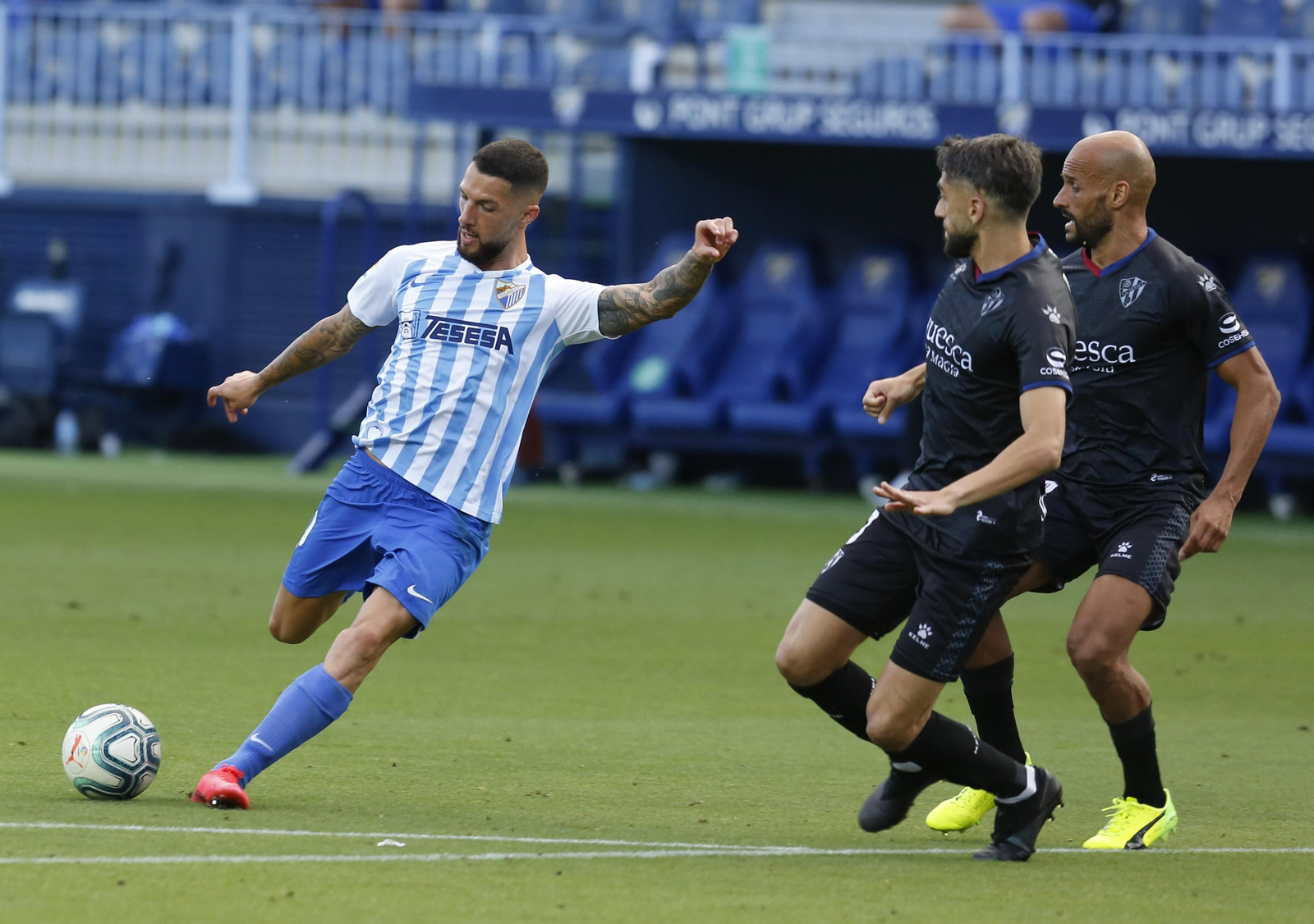 Un lance del Málaga-Huesca