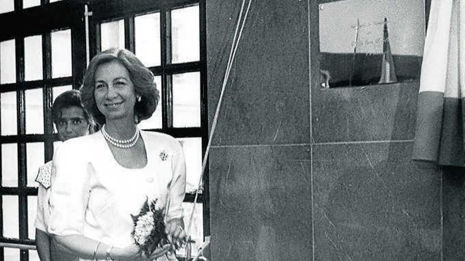 La Reina Sofía durante la inauguración del Gran Teatro en el año 1990