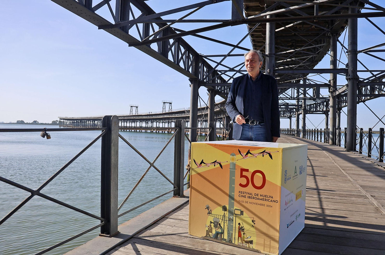 Encuentro y sesión de fotos con el actor José Coronado, Premio Ciudad de Huelva de la 50 edición del Festival de Huelva Cine Iberoamericano
