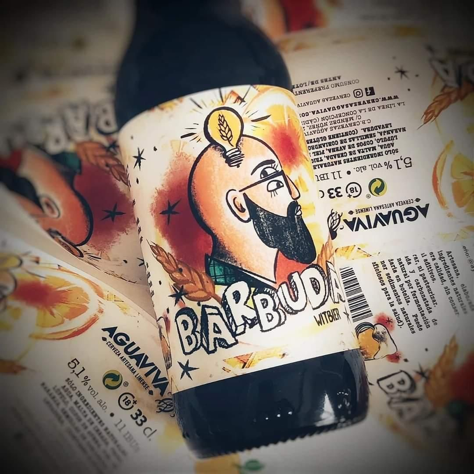 Cerveza Barbuda de la marca Aguaviva. Cerveza Barbuda de la marca Aguaviva.