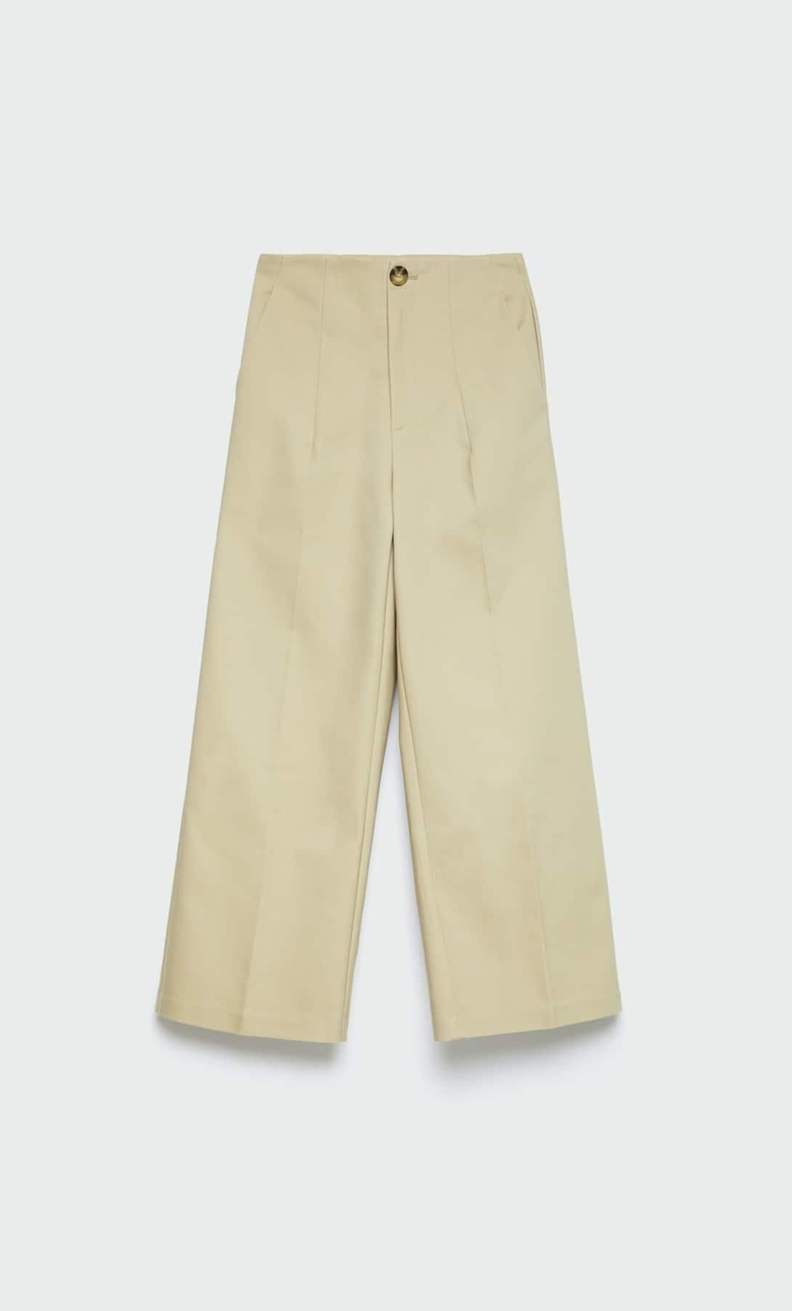 Pantalones culotte en beige de Stradivarius.