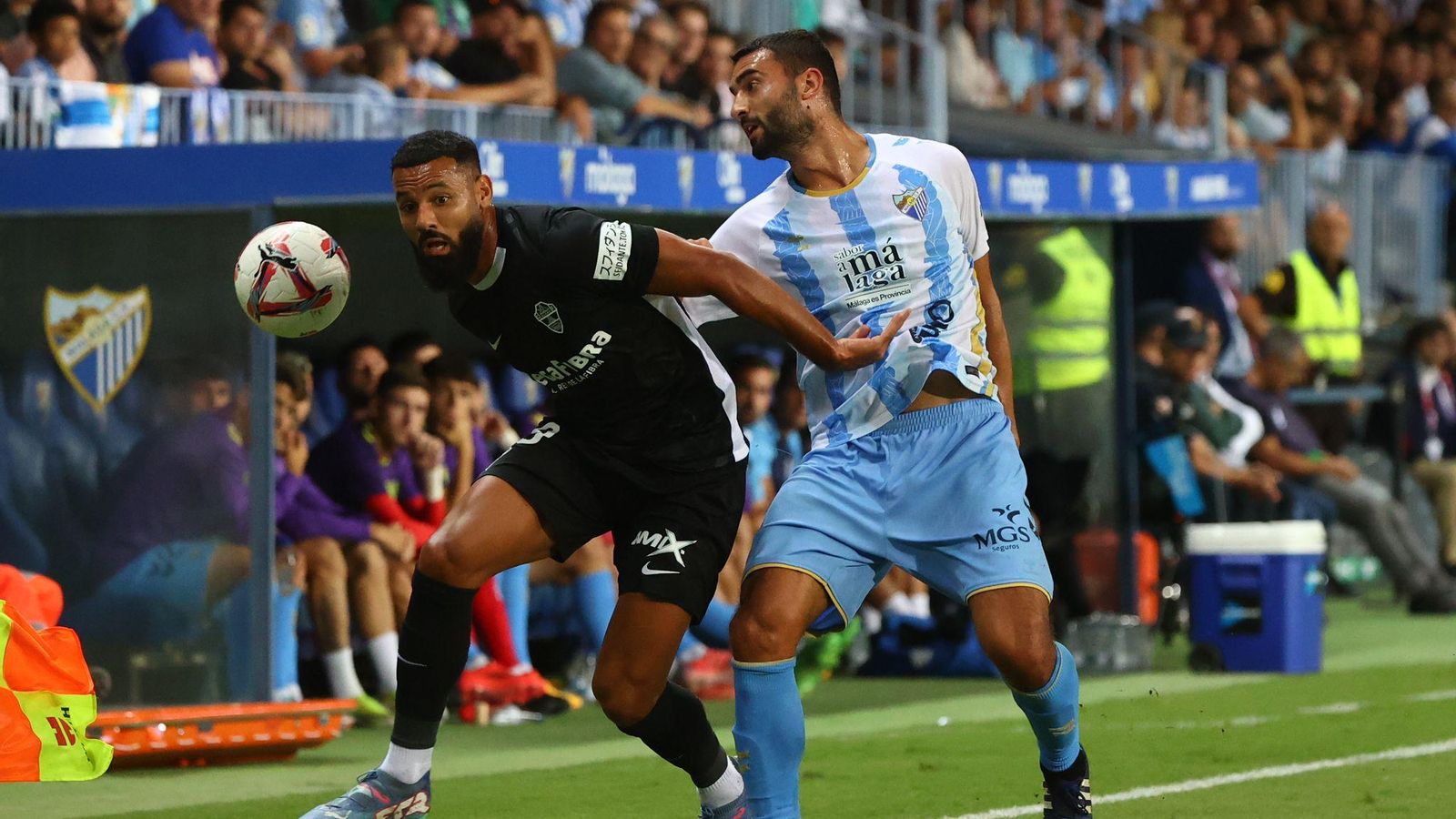 El Málaga CF - Elche, en fotos