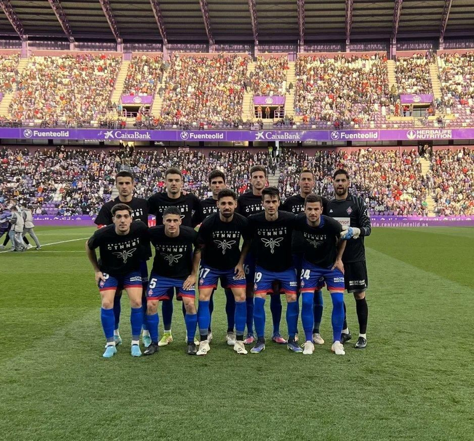 El once del Amorebieta en Valladolid.